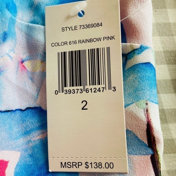 CeCe New Size 2 Jordyn Dress Bright Pink Sleeveless Open Back Floral A Line - Picture 12 of 14